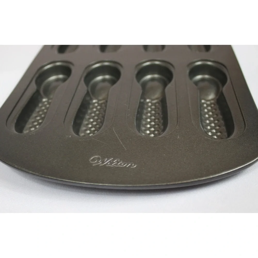 Wilton 8 Spoons Cookie Candy Maker Mold Metal Non Stick Sheet Pan